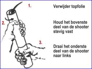 Gebruiksaanwijzing voor het op de juiste wijze en veilig gebruiken van een handheld streamer shooter van Partyvuurwerk